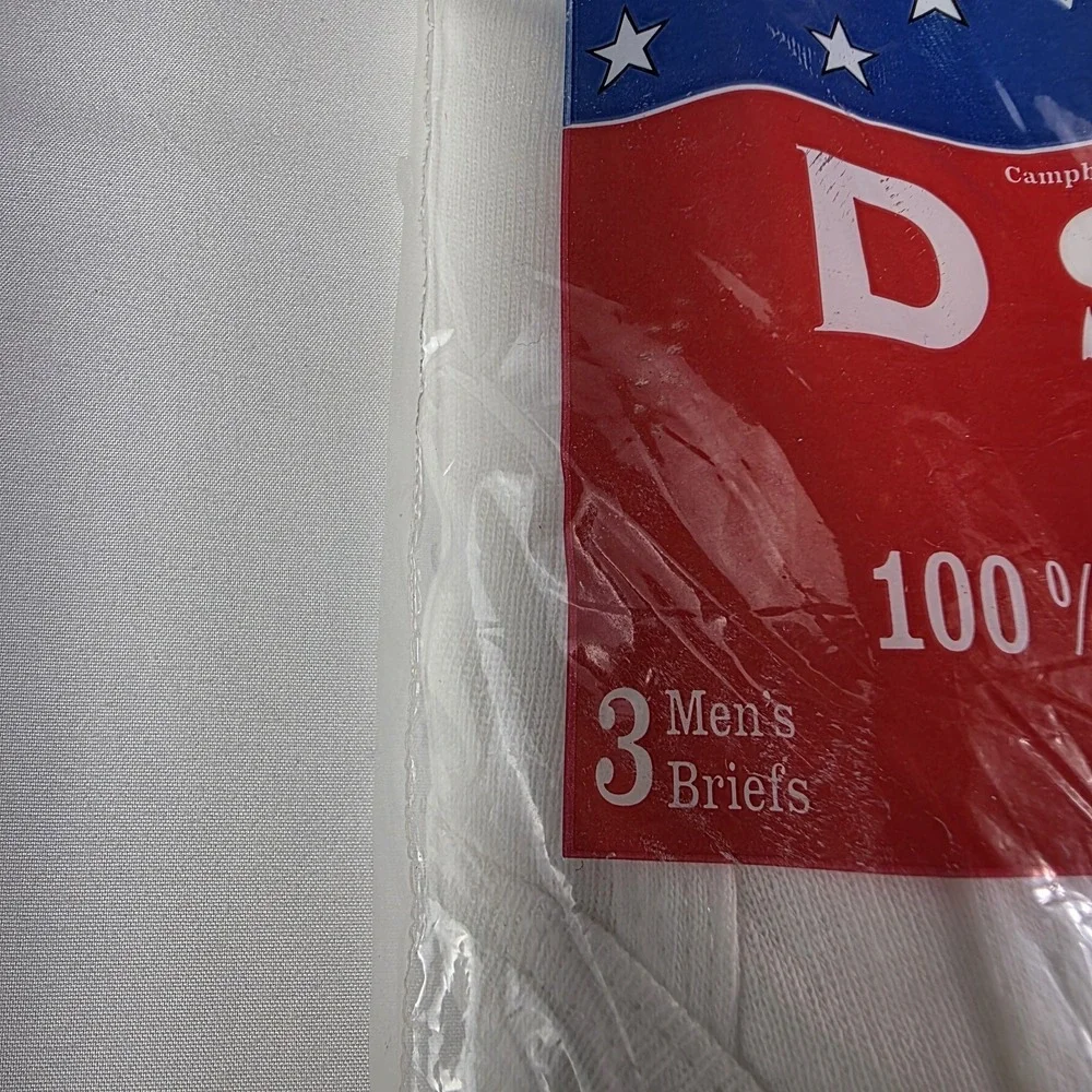 DSCP Mens Briefs Size 36 White 3 Pack Combed Cotton Military Classic USA